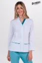 Chaqueta mujer doble vivo aguamarina cremallera m/l