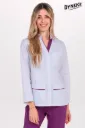 Chaqueta mujer doble vivo morado cremallera m/l
