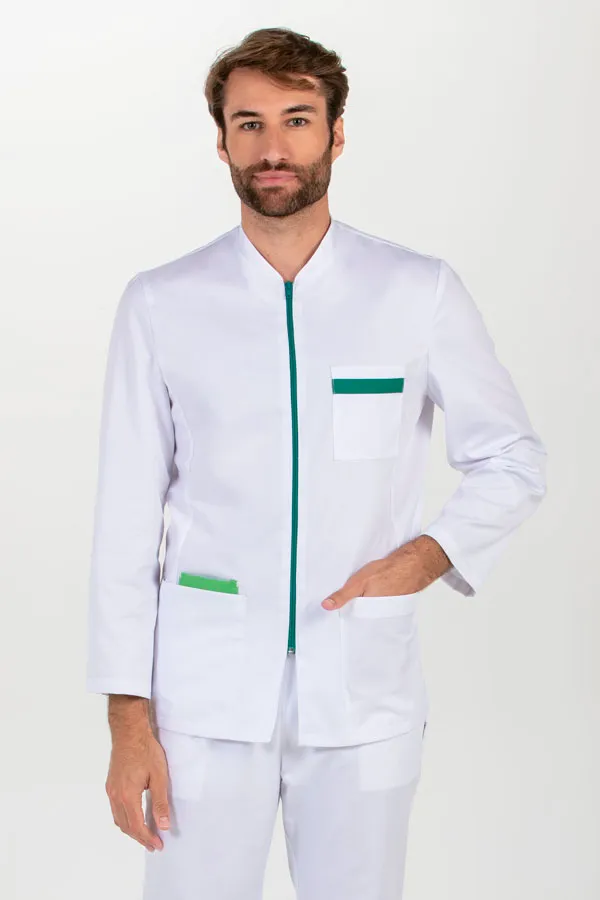 [8073873-SP] Chaqueta hombre blanca y verde m/l (SP)