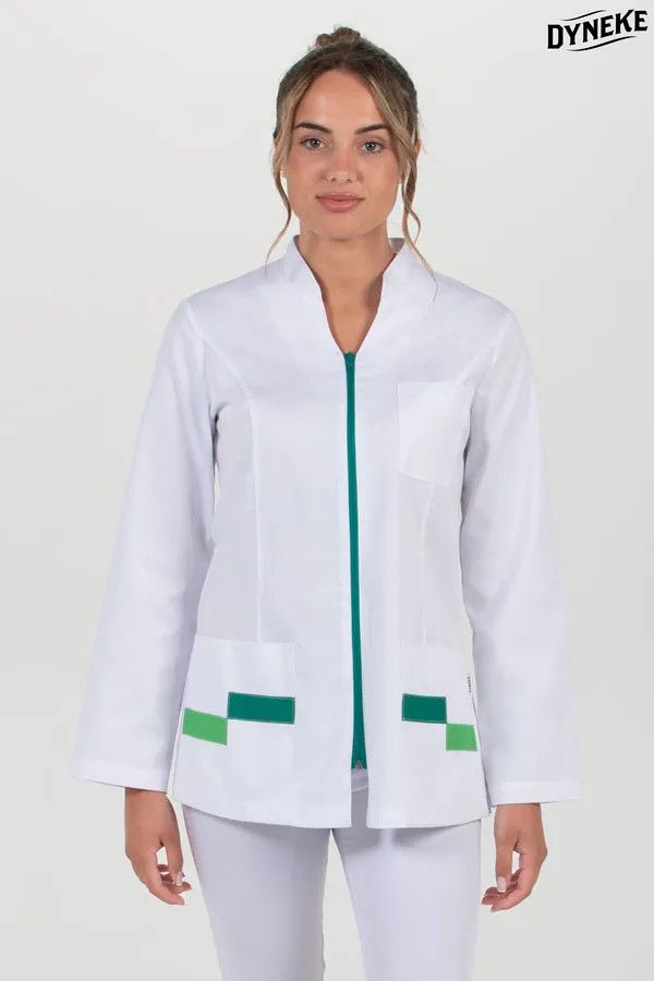 [8294873-SP] Chaqueta mujer farmacia blanca y verde (SP)