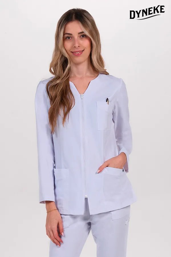 Chaqueta cazadora corta blanca