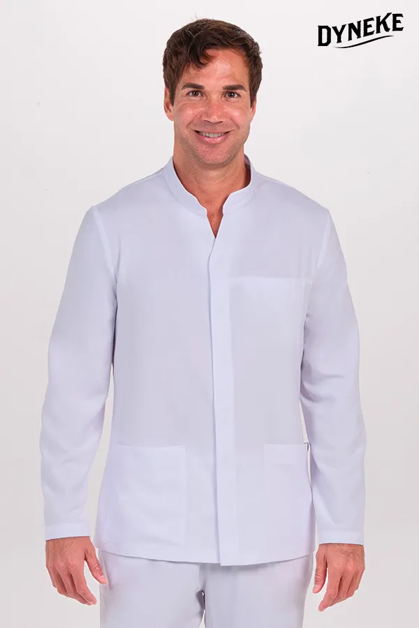 [8332784-P] Chaqueta cbro. elástica blanca cuello mao (P)