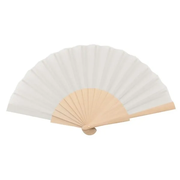 [8096b] Abanico De Tela (Blanco, nada)
